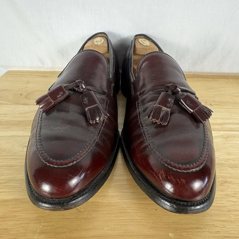 Allen Edmonds Cavanaugh Mens Tassel Loafers 11 EEE Burgundy 76518, Timeless